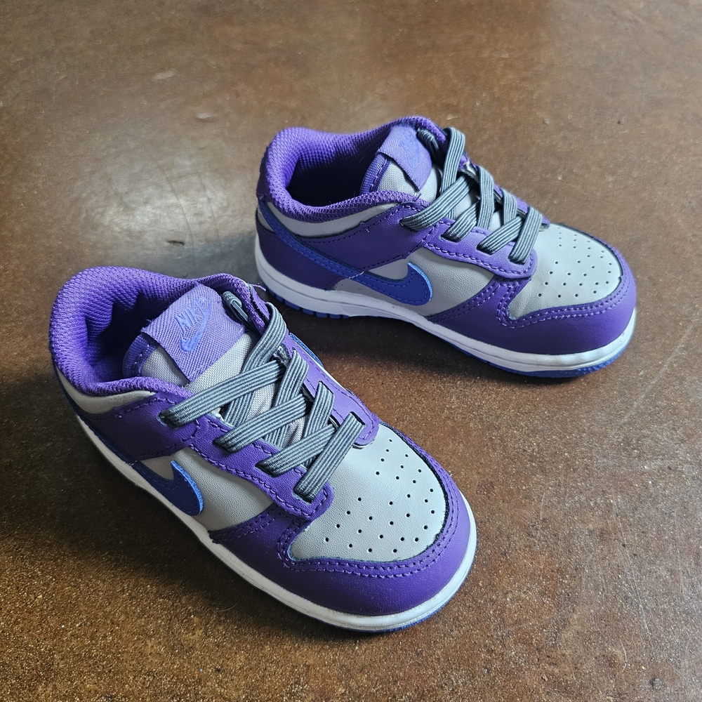 Nike Kids Purple and Gray Low-Top Sneakers